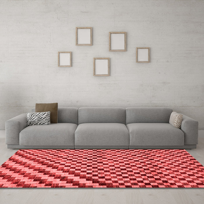 Modern Red Washable Rugs