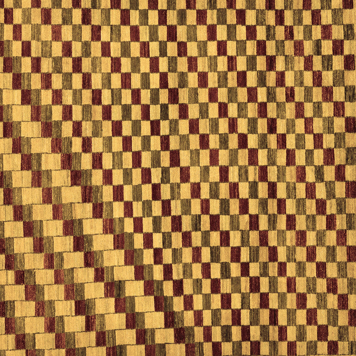 Square Checkered Brown Modern Rug, abs67brn
