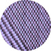 Round Machine Washable Checkered Blue Modern Rug, wshabs67blu