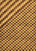 Machine Washable Checkered Brown Modern Rug, wshabs67brn