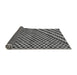 Sideview of Checkered Gray Modern Rug, abs67gry