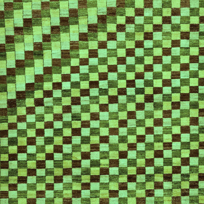 Machine Washable Checkered Turquoise Modern Area Rugs, wshabs67turq