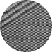 Round Checkered Gray Modern Rug, abs67gry