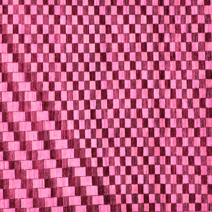 Square Checkered Pink Modern Rug, abs67pnk