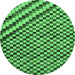 Round Checkered Emerald Green Modern Rug, abs67emgrn