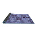 Sideview of Abstract Blue Modern Rug, abs680blu