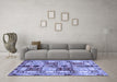 Machine Washable Abstract Blue Modern Rug in a Living Room, wshabs680blu