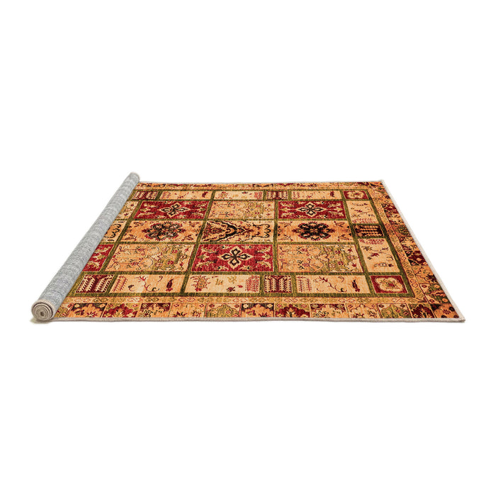 Sideview of Machine Washable Abstract Orange Modern Area Rugs, wshabs680org