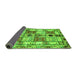 Sideview of Abstract Green Modern Rug, abs680grn