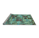 Sideview of Machine Washable Abstract Light Blue Modern Rug, wshabs680lblu