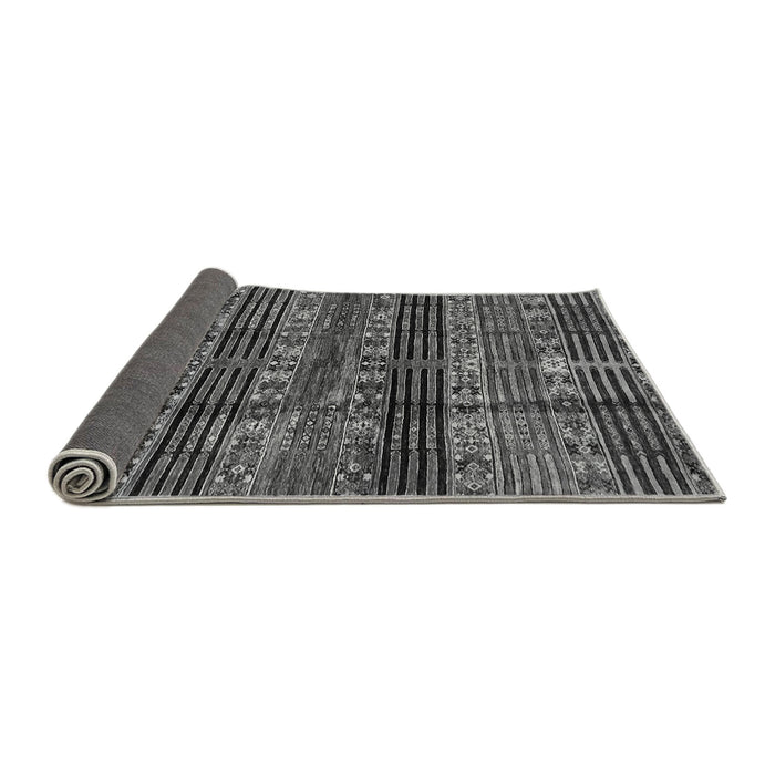 Sideview of Abstract Gray Modern Rug, abs681gry