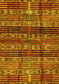 Abstract Yellow Modern Rug, abs681yw