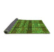 Sideview of Abstract Green Modern Rug, abs681grn