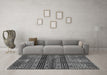 Machine Washable Abstract Gray Modern Rug in a Living Room,, wshabs681gry