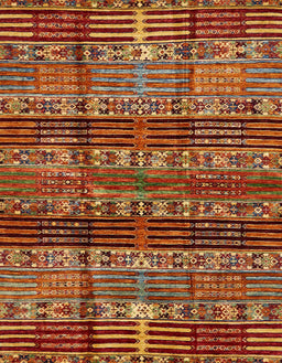 Abstract Red Modern Rug, abs681