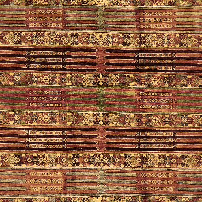 Machine Washable Abstract Brown Modern Rug, wshabs681brn