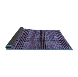 Sideview of Abstract Blue Modern Rug, abs681blu