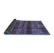 Sideview of Abstract Blue Modern Rug, abs681blu