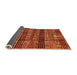 Sideview of Abstract Orange Modern Rug, abs681org