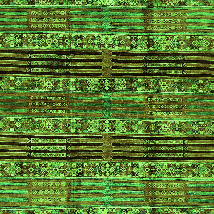Abstract Green Modern Rug, abs681grn