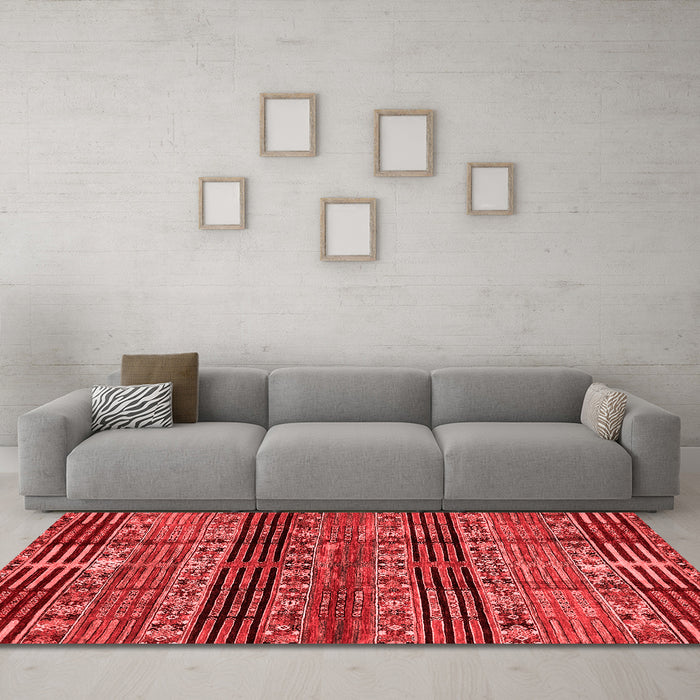 Modern Red Washable Rugs