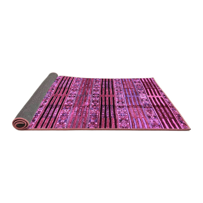 Sideview of Abstract Purple Modern Rug, abs681pur