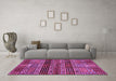 Machine Washable Abstract Purple Modern Area Rugs in a Living Room, wshabs681pur