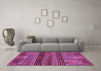 Machine Washable Abstract Purple Modern Rug, wshabs681pur