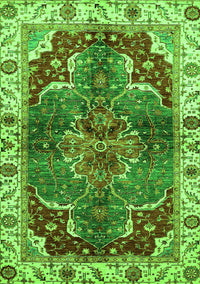 Abstract Green Modern Rug, abs682grn