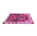 Sideview of Machine Washable Abstract Pink Modern Rug, wshabs682pnk