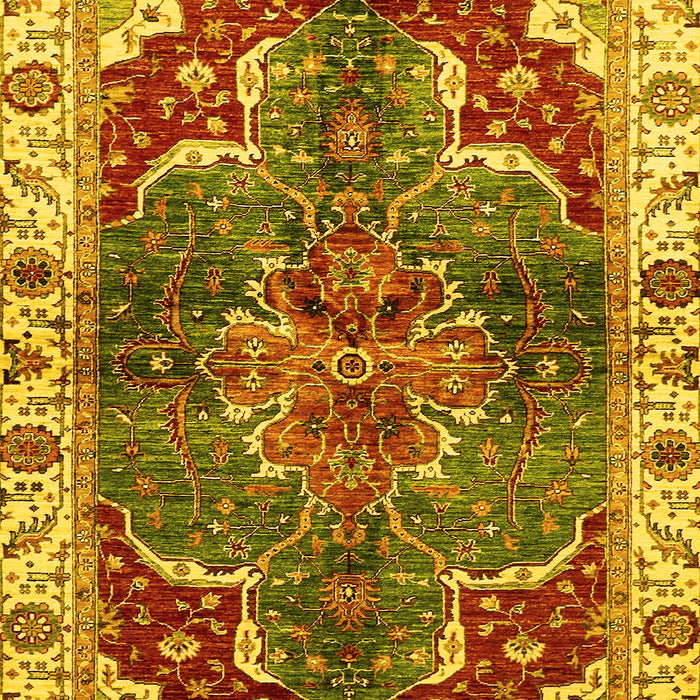 Abstract Yellow Modern Rug, abs682yw