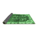 Sideview of Abstract Emerald Green Modern Rug, abs682emgrn