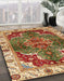 Abstract Red Modern Rug in Family Room, abs682