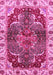 Machine Washable Abstract Pink Modern Rug, wshabs682pnk