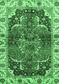 Abstract Emerald Green Modern Rug, abs682emgrn