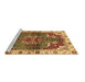 Sideview of Machine Washable Abstract Brown Modern Rug, wshabs682brn