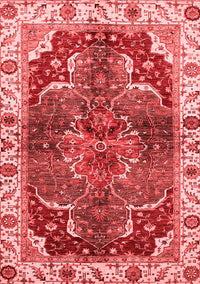 Abstract Red Modern Rug, abs682red