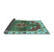 Sideview of Abstract Light Blue Modern Rug, abs682lblu