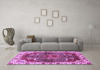 Machine Washable Abstract Purple Modern Rug, wshabs682pur