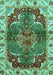 Machine Washable Abstract Turquoise Modern Area Rugs, wshabs682turq