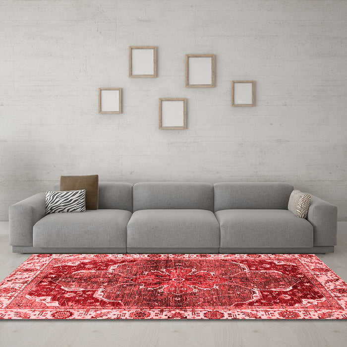 Modern Red Washable Rugs