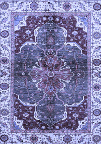 Abstract Blue Modern Rug, abs682blu