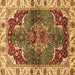 Square Abstract Brown Modern Rug, abs682brn