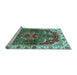 Sideview of Machine Washable Abstract Light Blue Modern Rug, wshabs682lblu