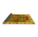 Sideview of Abstract Yellow Modern Rug, abs682yw