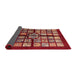 Sideview of Abstract Red Modern Rug, abs683