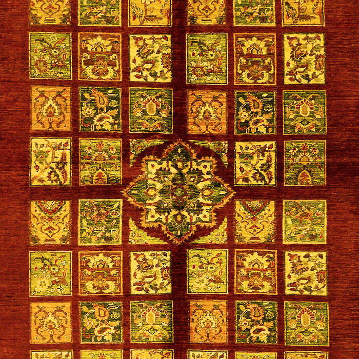 Machine Washable Abstract Yellow Modern Rug, wshabs683yw