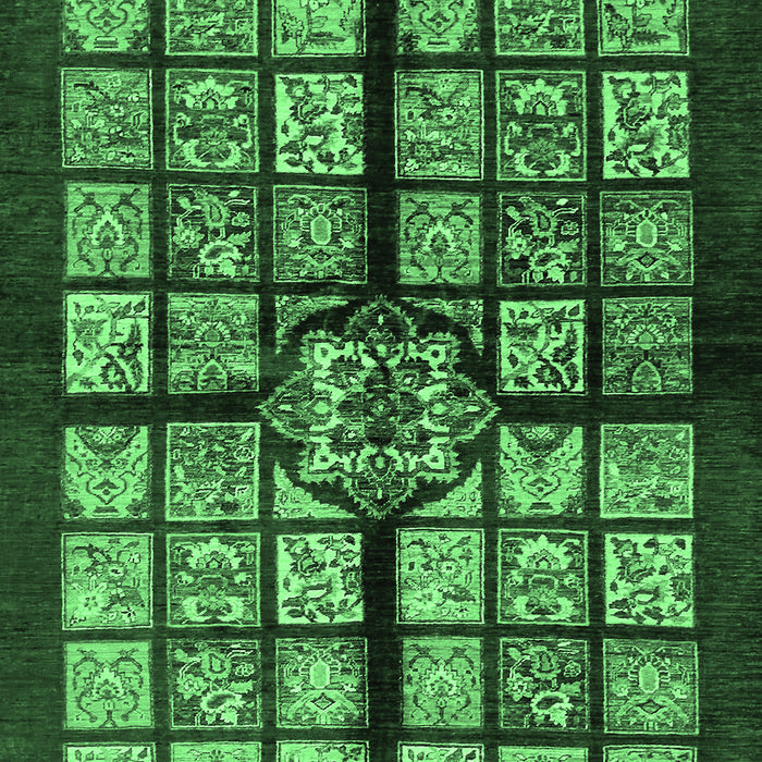 Machine Washable Abstract Emerald Green Modern Area Rugs, wshabs683emgrn