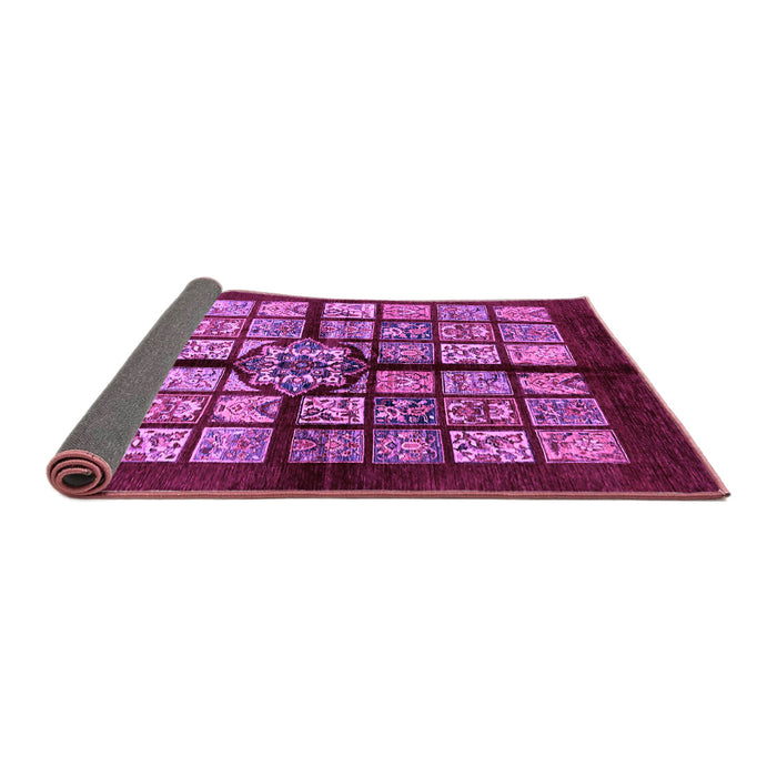 Sideview of Abstract Purple Modern Rug, abs683pur
