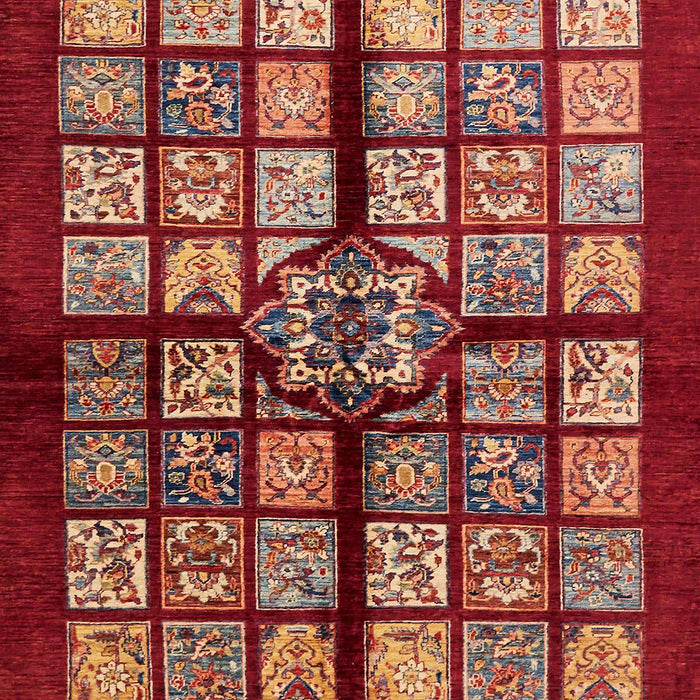 Abstract Red Modern Rug, abs683